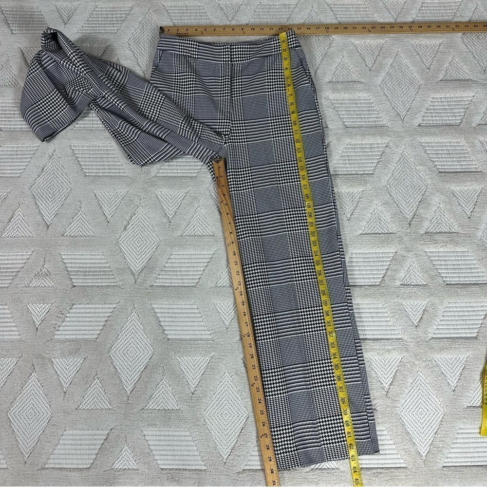 CYNTHIA ROWLEY Pants Sz 6 Houndstooth High Rise Trouser - Picture 9 of 14